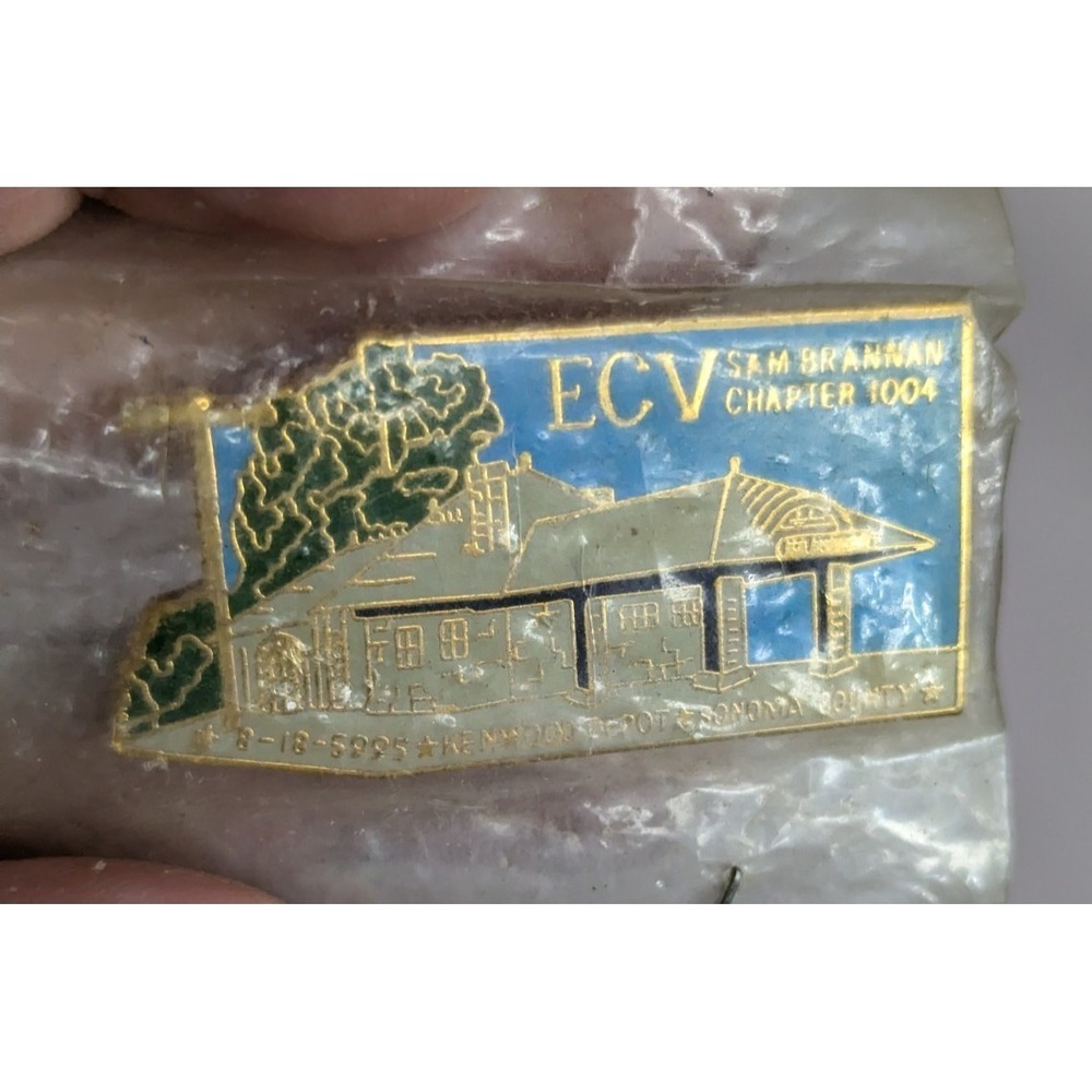 vintage ECV Sam Brannon Chapter 1004 Hat lapel pin E Clampus Vitas Kenwood Depot